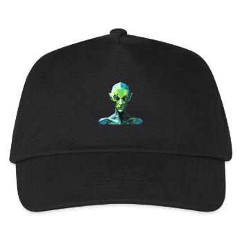 Polygon-style alien - Kids’ Baseball Cap - black - Front