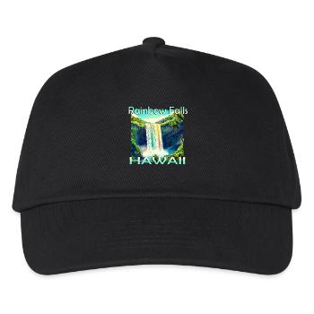 Hawaii Rainbow Falls Exklusives Design - Kinder Basecap - Schwarz - Vorne