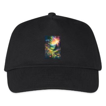Wonderful forest graphic design - Kids’ Baseball Cap - black - Front