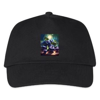 Ein Haufen frisch gepflückter Heidelbeeren - Kinder Basecap - Schwarz - Vorne