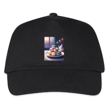 Ein Haufen französischer Macarons - Kinder Basecap - Schwarz - Vorne