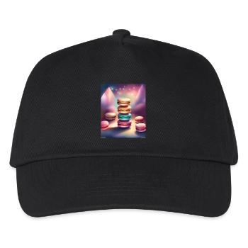 Funny and colorful macarons - Kids’ Baseball Cap - black - Front