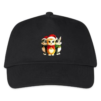 Christmas Kitten - Kids’ Baseball Cap - black - Front