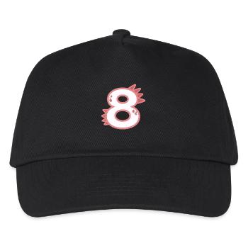 Zahl 8 - Kinder Basecap - Schwarz - Vorne