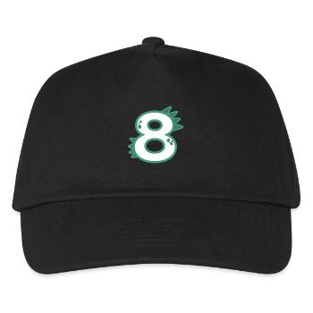 Zahl 8 - Kinder Basecap - Schwarz - Vorne