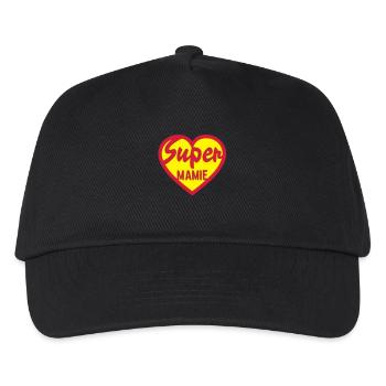 Herz Herz Super Granny - Kinder Basecap - Schwarz - Vorne