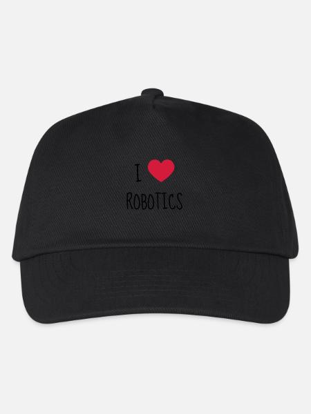 Robotik / Roboter / Robot / Robotics - Kinder Basecap - Schwarz