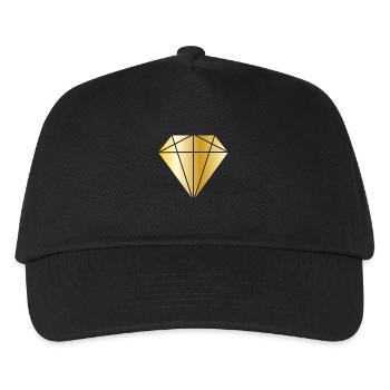Diamant gold - Kinder Basecap - Schwarz - Vorne