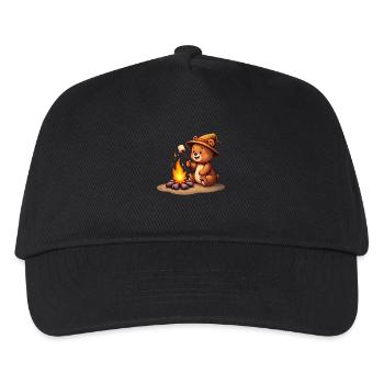 Gâterie à la guimauve au feu de camp Bear - Casquette de baseball Enfant - noir - Devant