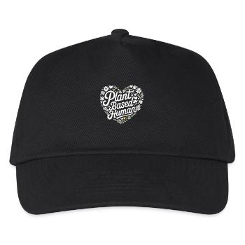 Vegetarisch Vegan Veggie Vegetarier - Kinder Basecap - Schwarz - Vorne