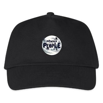 Powder to the People – Snowboard & Powder - Kids’ Baseball Cap - black - Front
