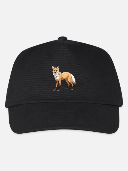 Fuchs Tier - Kinder Basecap - Schwarz