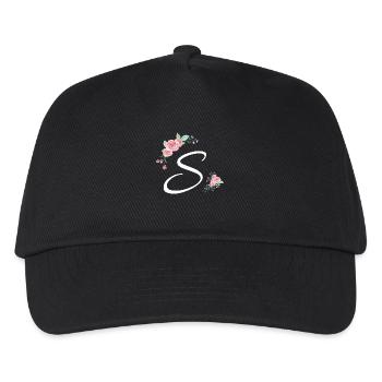 Brief s Blumen - Kinder Basecap - Schwarz - Vorne
