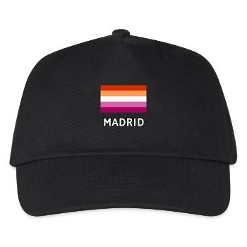 Lesbische Pride Flagge Madrid - Kinder Basecap - Schwarz - Vorne