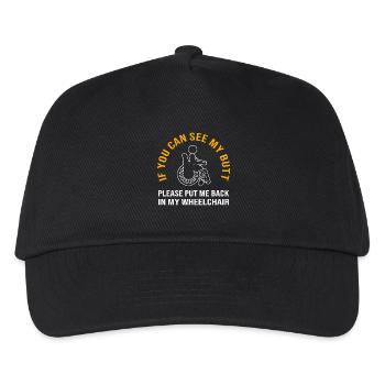 Wheelchair - Kids’ Baseball Cap - black - Front