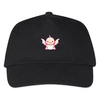 Axolotl meets Dino - Imaginative Wings - Kids’ Baseball Cap - black - Front