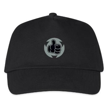 Daumen Hoch - Kinder Basecap - Schwarz - Vorne