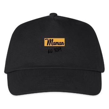 MAMAN. FÊTE DES MÈRES - Casquette de baseball Enfant - noir - Devant