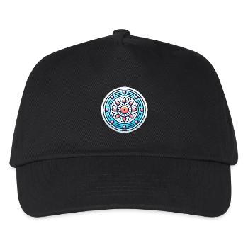 Vibrant Circular Badge Design - Kids’ Baseball Cap - black - Front