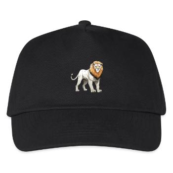 Löwe Tier - Kinder Basecap - Schwarz - Vorne