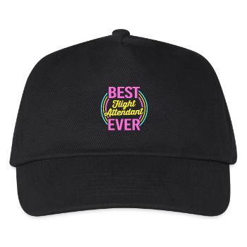 Flight Attendant Stewardess - Kids’ Baseball Cap - black - Front