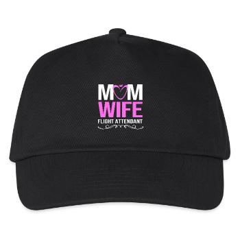 Stewardess Flight Attendant - Kids’ Baseball Cap - black - Front