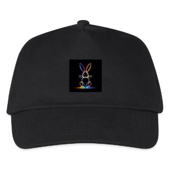 Glowing Rabbit - Kids’ Baseball Cap - black - Front