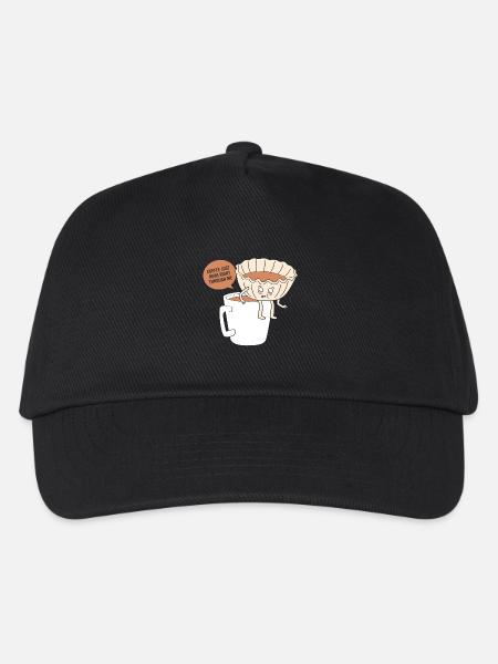 Kaffee Koffein Barista Espresso - Kinder Basecap - Schwarz