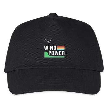 Éolienne, énergie éolienne, énergie éolienne - Casquette de baseball Enfant - noir - Devant