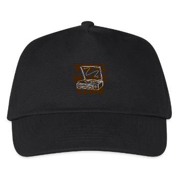 Vinyl Music Club – Retro Vinyl Records - Kids’ Baseball Cap - black - Front