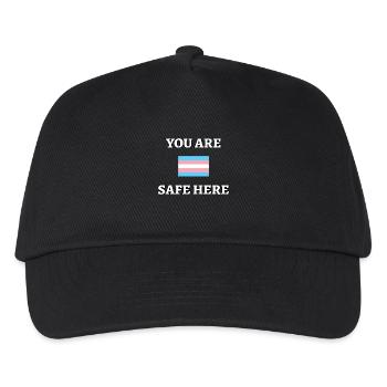 You Are Safe Here Transgender Flag Trans Ally - Kids’ Baseball Cap - black - Front
