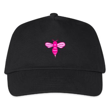 Rosa Biene - Kinder Basecap - Schwarz - Vorne