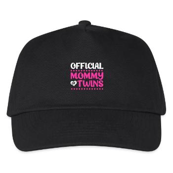 Zwilling Mutter Zwillinge Mama Geschenk - Kinder Basecap - Schwarz - Vorne