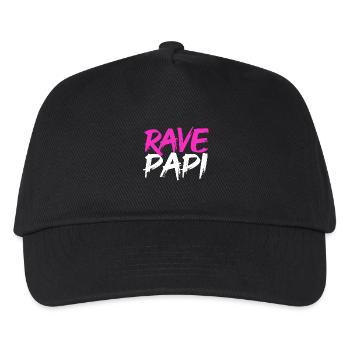 Techno House Electro Festival Hardstyle Rave Dad - Kinder Basecap - Schwarz - Vorne