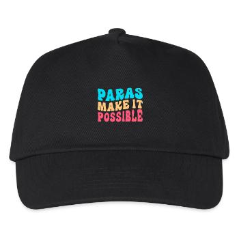 Paraprofessionnel Paraéducateur Assistant enseignant - Casquette de baseball Enfant - noir - Devant