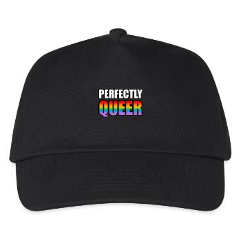Perfekt queer - Kinder Basecap - Schwarz - Vorne