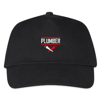 Klempner Installateur - Kinder Basecap - Schwarz - Vorne