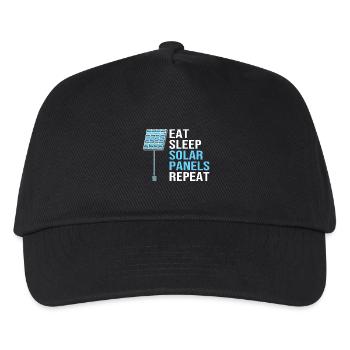 Renewable energies, solar cells, photovoltaics - Kids’ Baseball Cap - black - Front