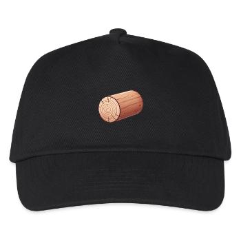 Rustic Wooden Log Illustration - Kids’ Baseball Cap - black - Front