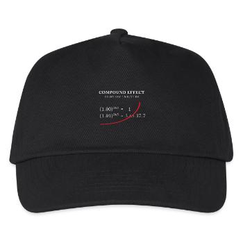 Compound Effect – Jeden Tag 1% besser - Kinder Basecap - Schwarz - Vorne