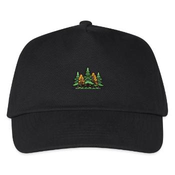 Wald Bäume - Kinder Basecap - Schwarz - Vorne