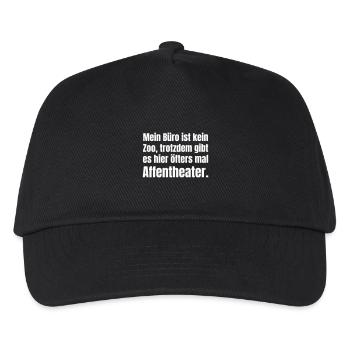 Mein Büro ist kein Zoo, trotzdem Affentheater. - Kinder Basecap - Schwarz - Vorne