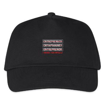 Unternehmer - Kinder Basecap - Schwarz - Vorne