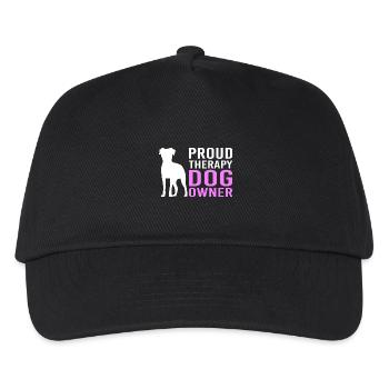 Therapie Therapeut Hund Therapiehund Hundetrainer - Kinder Basecap - Schwarz - Vorne