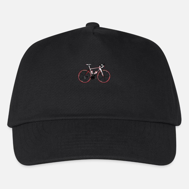 Rennrad - Kinder Basecap - Schwarz