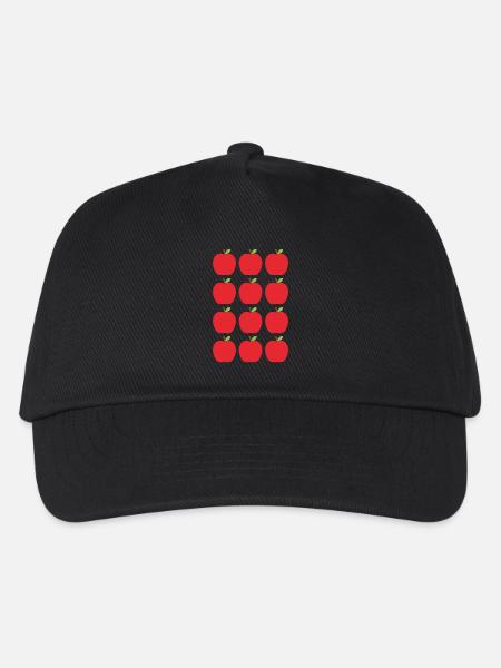 Äpfel - Kinder Basecap - Schwarz