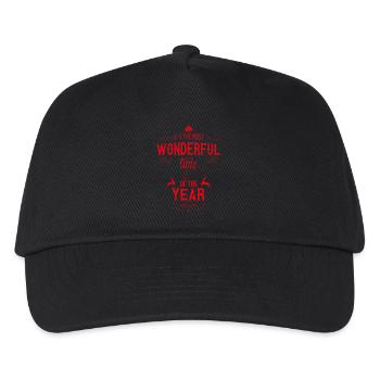 most_wonderful_time_of_the_year_r - Kinder Basecap - Schwarz - Vorne
