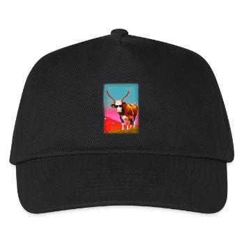 HIRSCH - KUH - APRES SKI - Kinder Basecap - Schwarz - Vorne