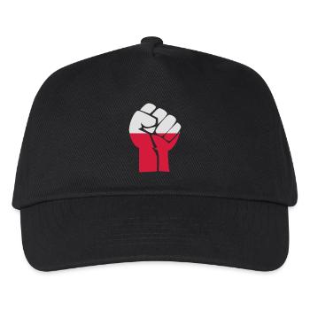 fist_poland_2_clr - Kinder Basecap - Schwarz - Vorne