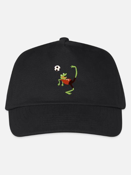 Fussballfrosch - Kinder Basecap - Schwarz